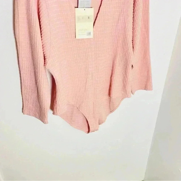 NWT Mara Hoffman Mariana Bodysuit Blush Pink Organic Cotton Eco Luxury Size XL - Picture 4 of 9